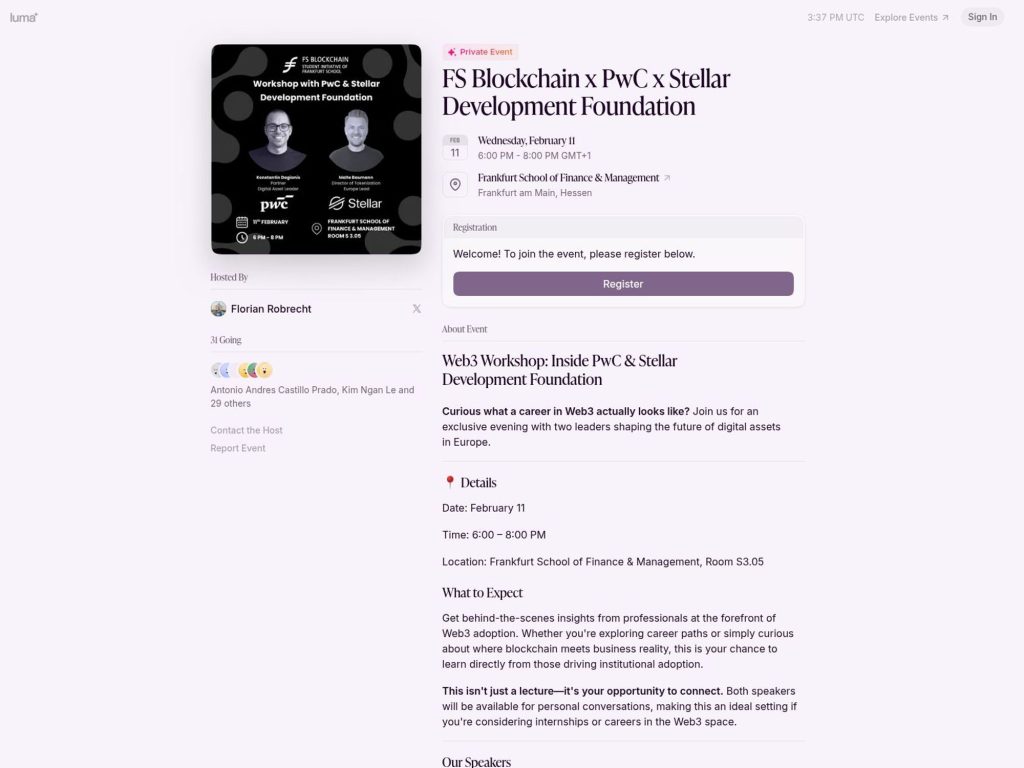 FS Blockchain x PwC x Stellar Development Foundation website