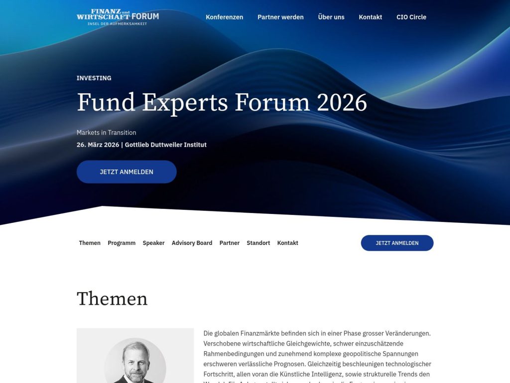 Fund Experts Forum 2026 website