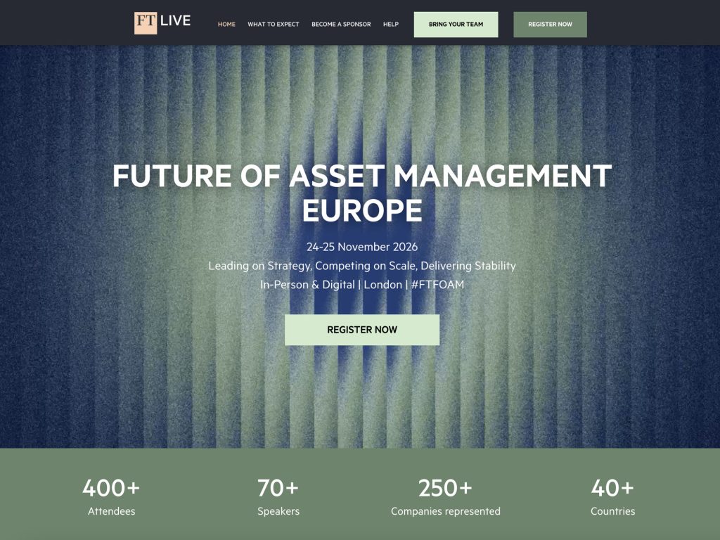 Future of Asset Management Europe 2026 website