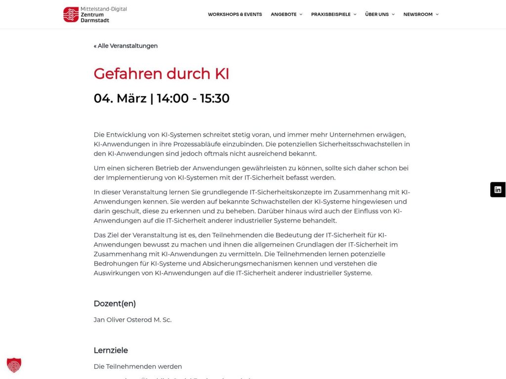 Gefahren durch KI website
