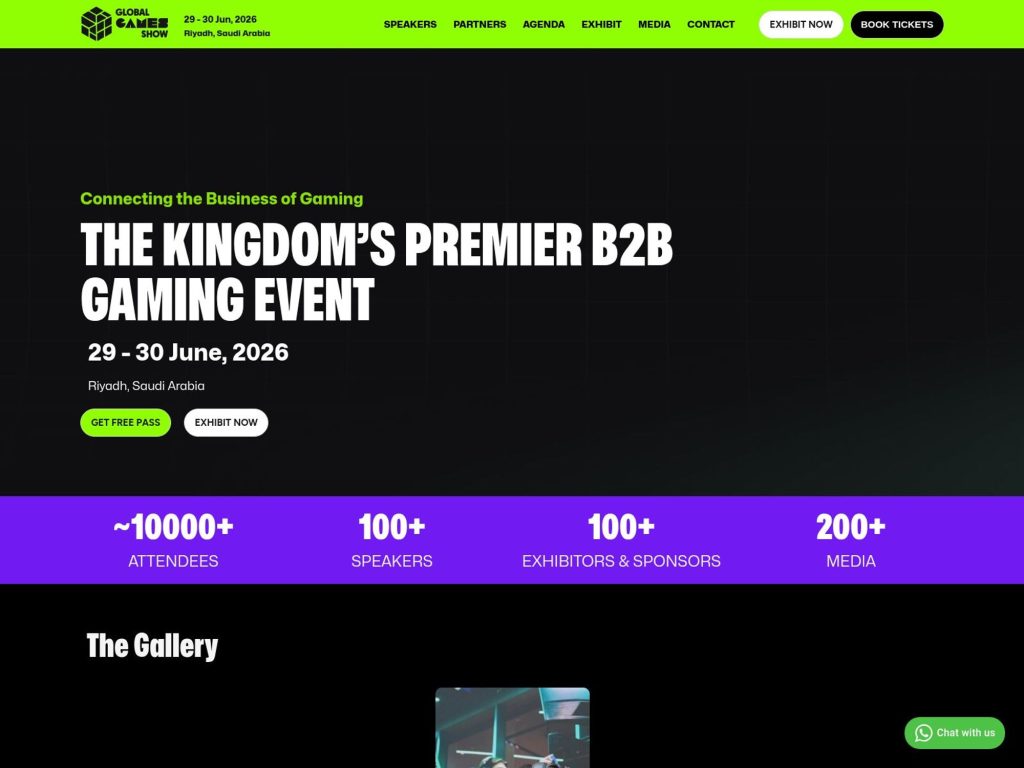 Global Games Show Riyadh 2026 website