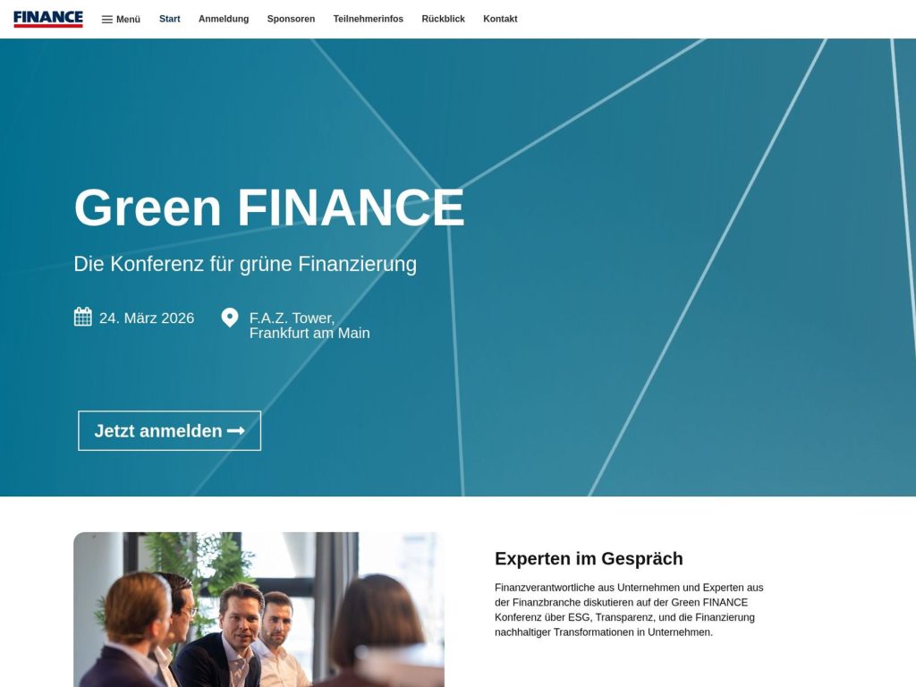 Green FINANCE 2026 website