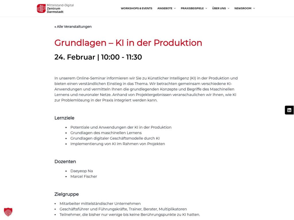 Grundlagen – KI in der Produktion website