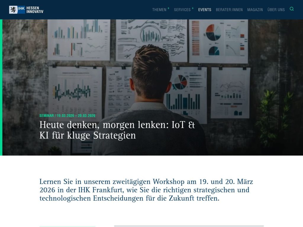 Heute denken, morgen lenken: IoT & KI für kluge Strategien website