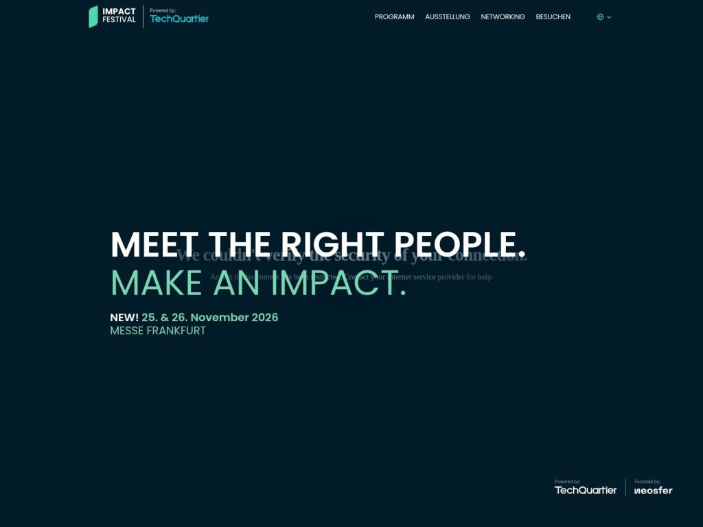 IMPACT FESTIVAL 2026 website