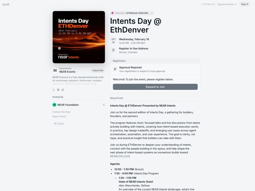 Intents Day @ EthDenver website