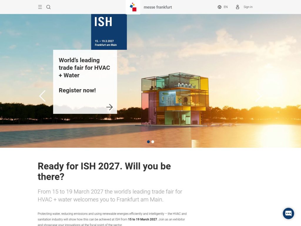 ISH 2027 website