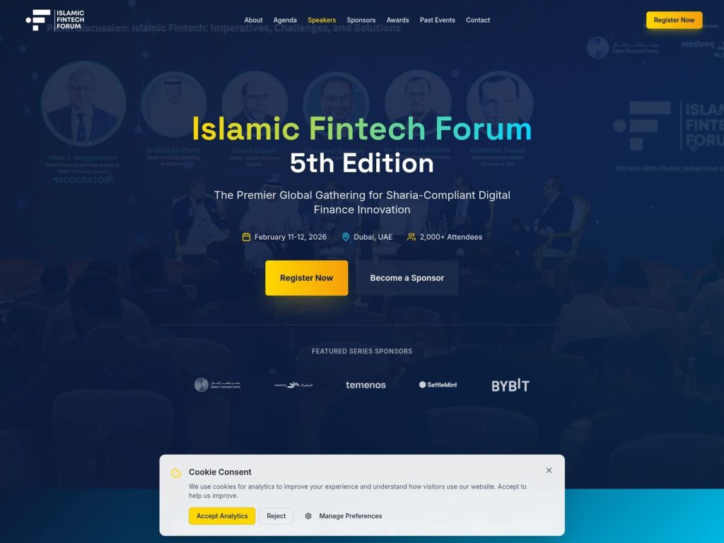 Islamic Fintech Forum 2026 website