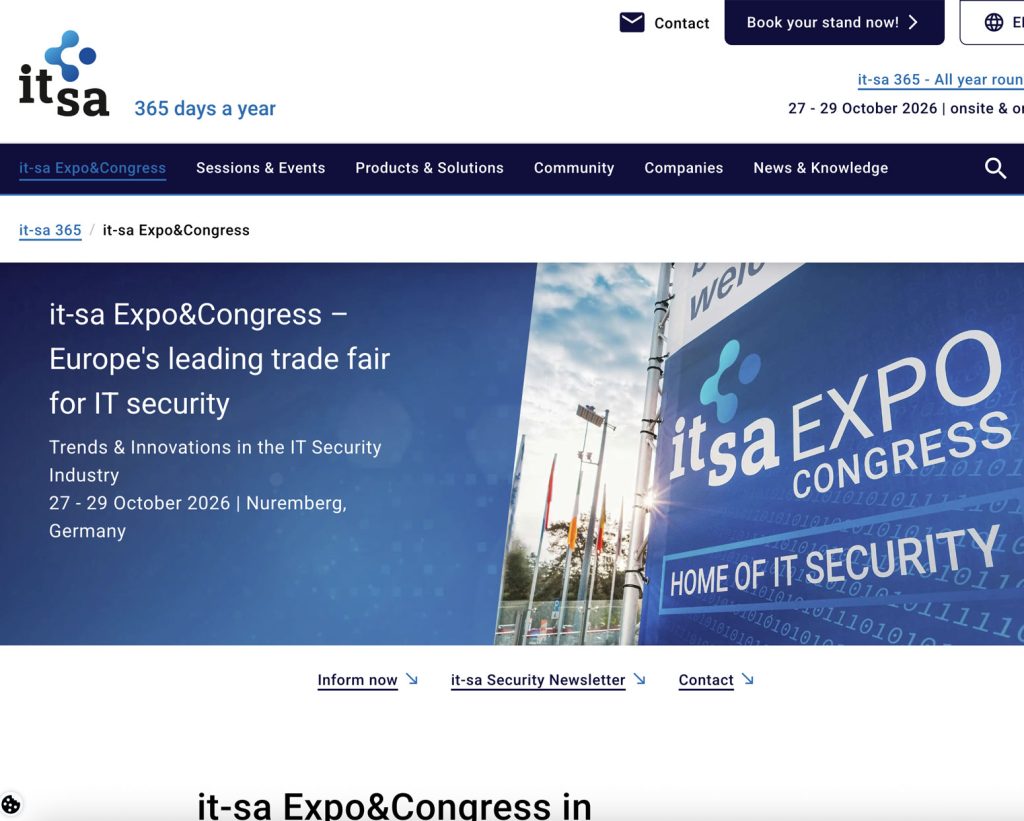 it-sa Expo&Congress 2026 website