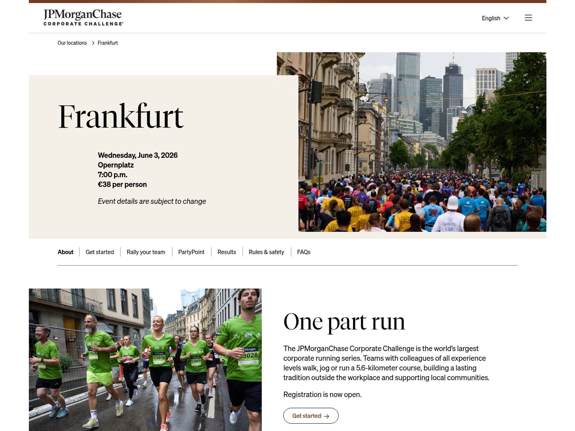 JPMorganChase Corporate Challenge Frankfurt 2026