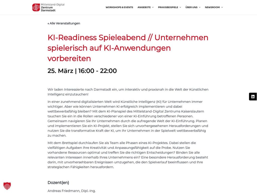 KI-Readiness Spieleabend // Unternehmen spielerisch auf KI-Anwendungen vorbereiten website