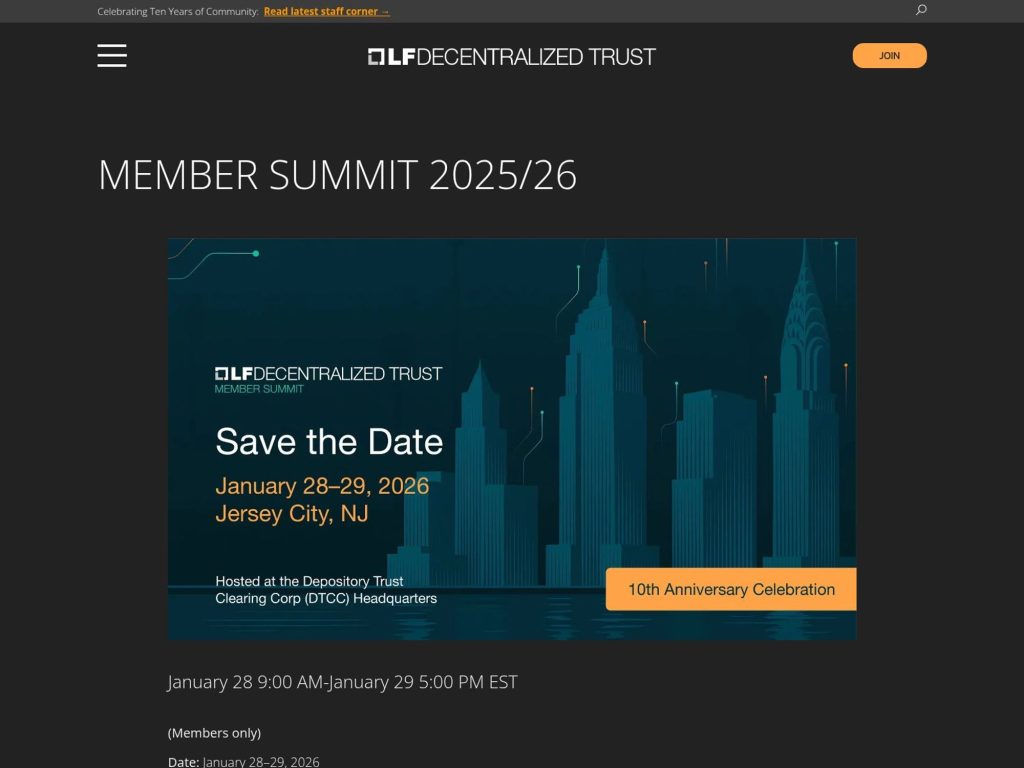 LF Decentralized Trust Member Summit 2026 image