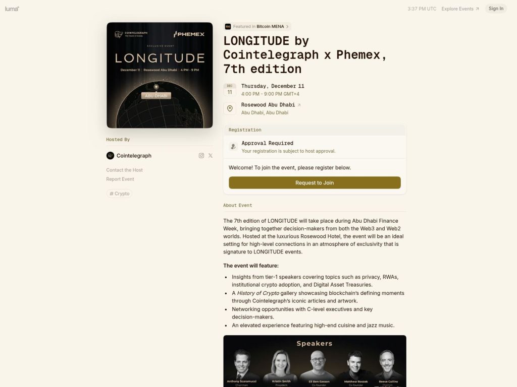 LONGITUDE by Cointelegraph x Phemex, 7th edition image