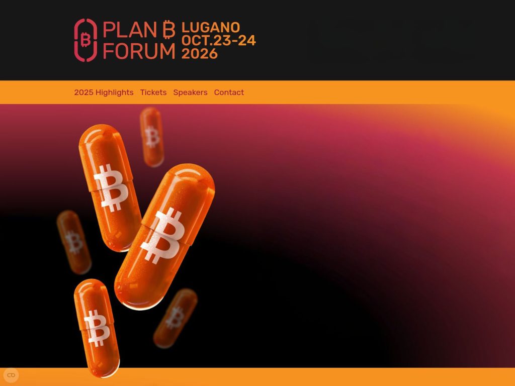 Lugano Plan ₿ Forum 2026 website
