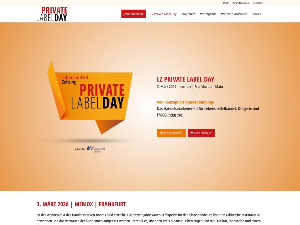 LZ Private Label Day website