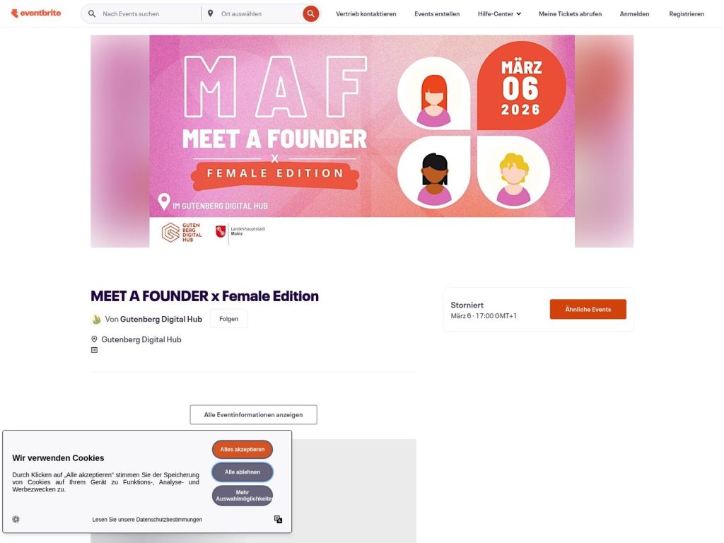 MEET A FOUNDER x Female Edition website