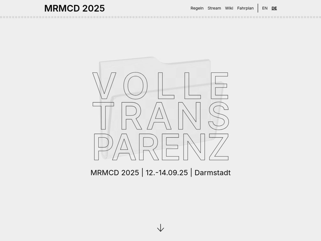 Meta-Rhein-Main-Chaos-Days 2025 - Volle Transparenz - Event screenshot