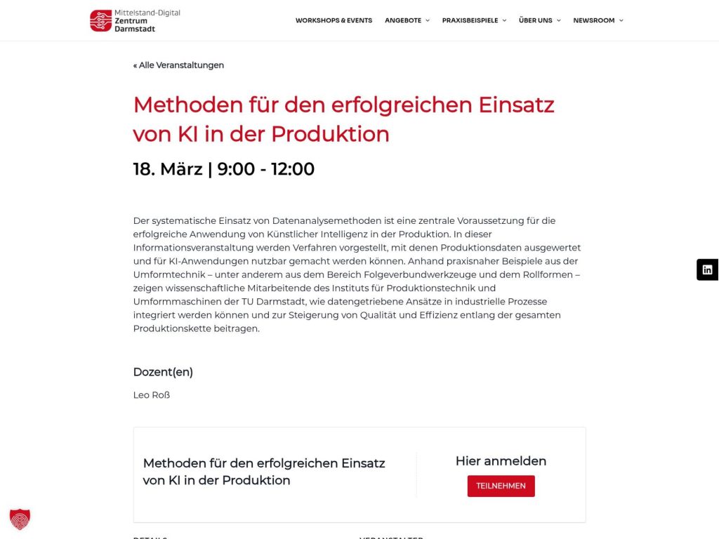 Methoden für den erfolgreichen Einsatz von KI in der Produktion website