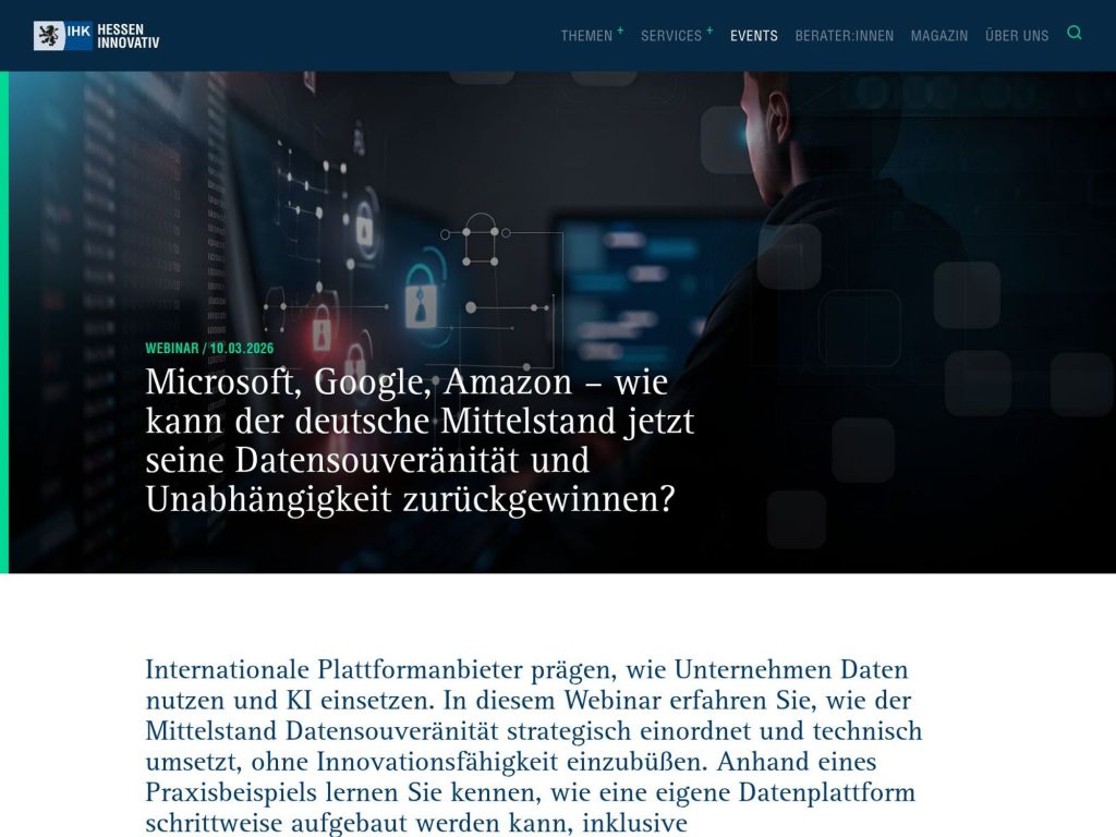 Microsoft, Google, Amazon – wie kann der deutsche Mittelstand jetzt seine Datensouveränität und website