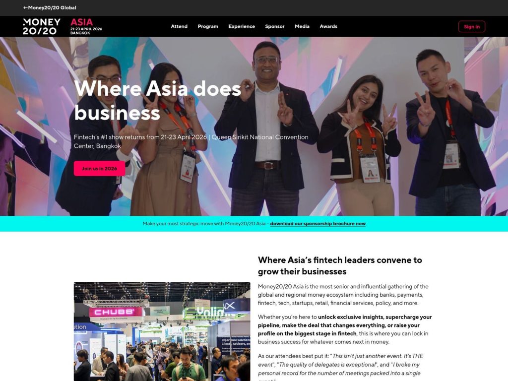 Money20/20 Asia 2025 website