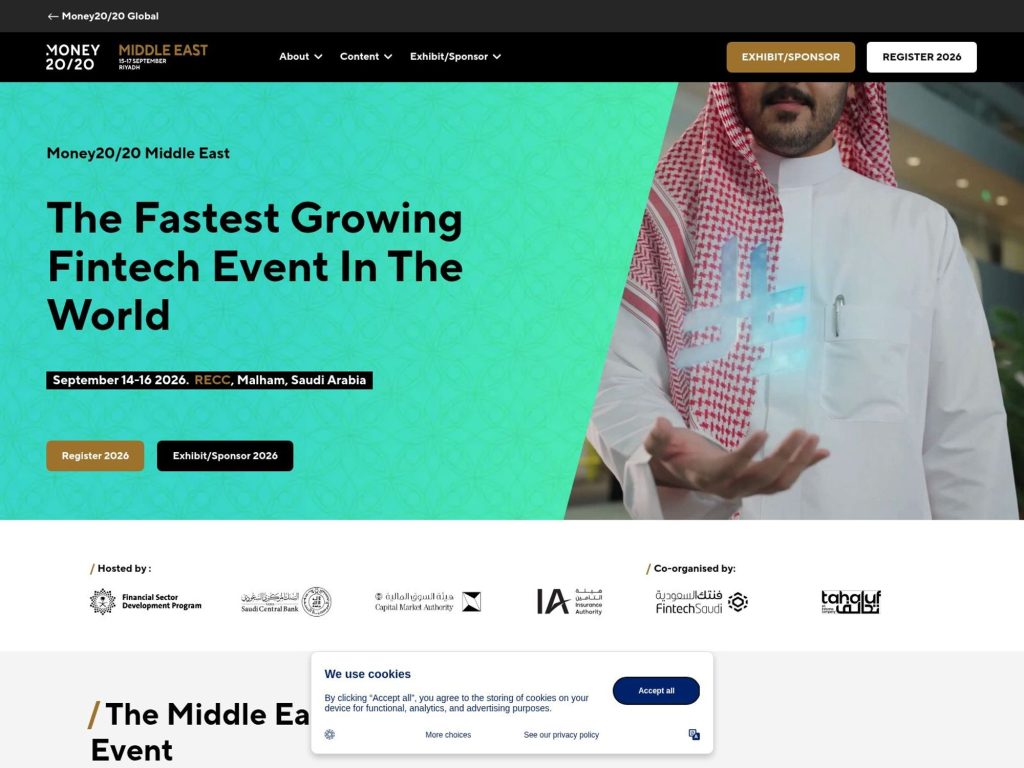 Money20/20 Middle East website
