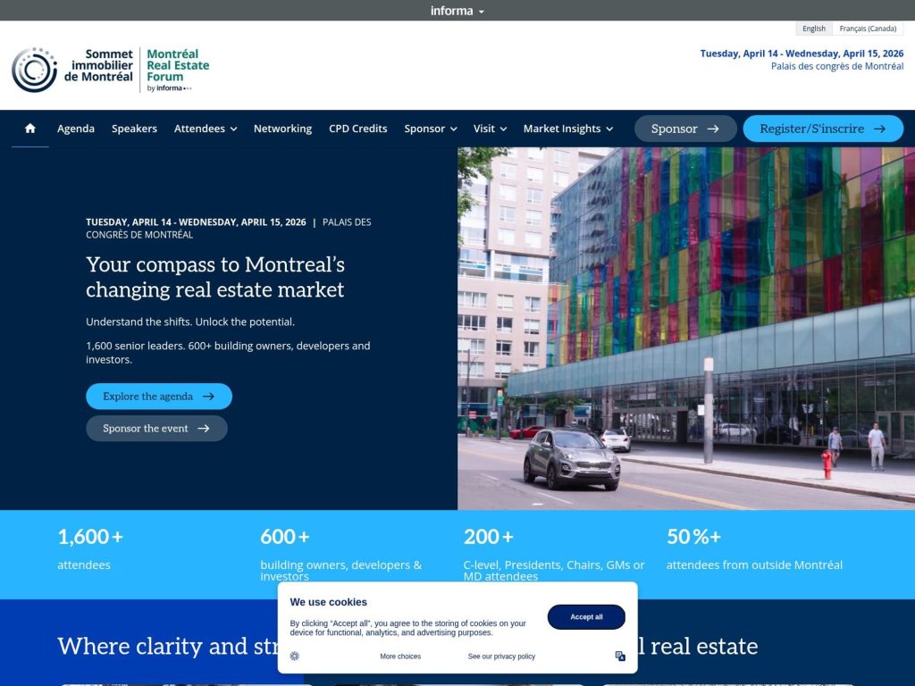 Montréal Real Estate Forum website