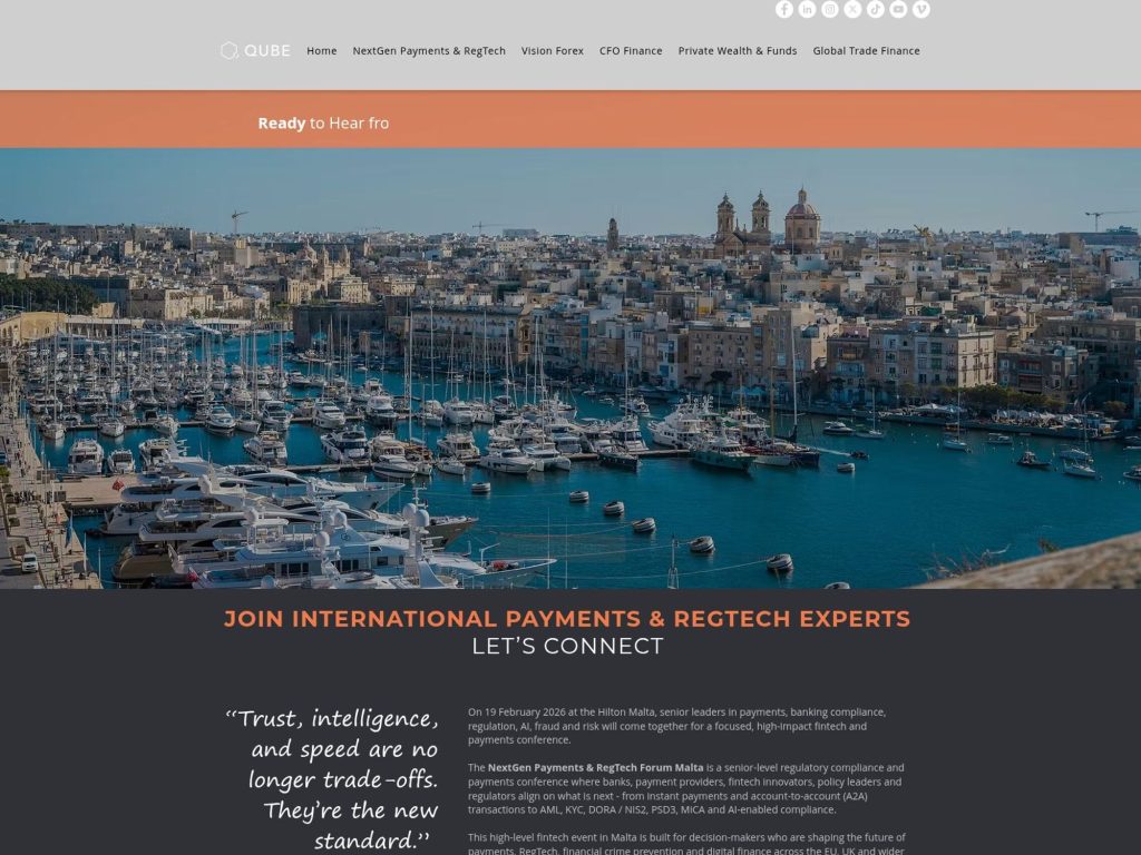 NextGen Payments & RegTech Forum website