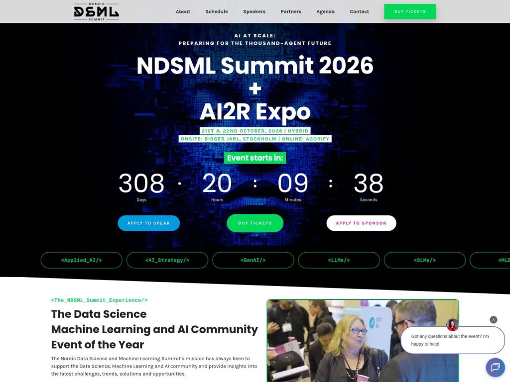 Nordic Data Science and Machine Learning Summit 2026 website