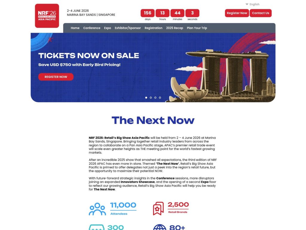NRF 2026: Retail's Big Show Asia Pacific website