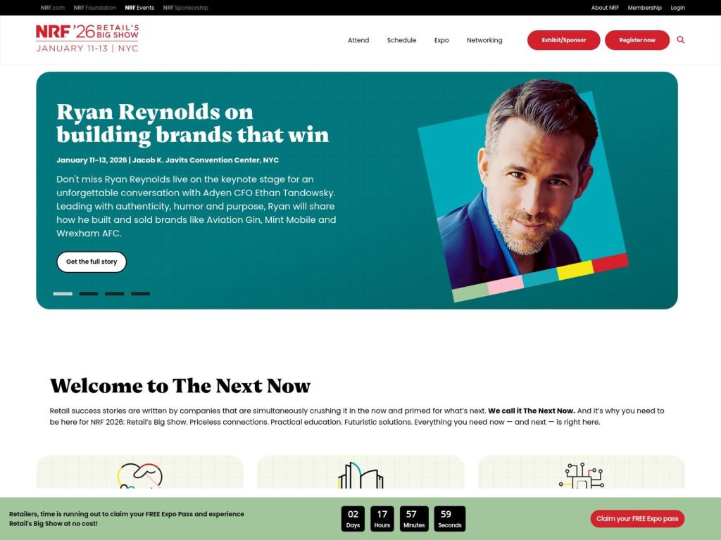 NRF 2026: Retail’s Big Show - Where the future of retail takes shape - Event screenshot