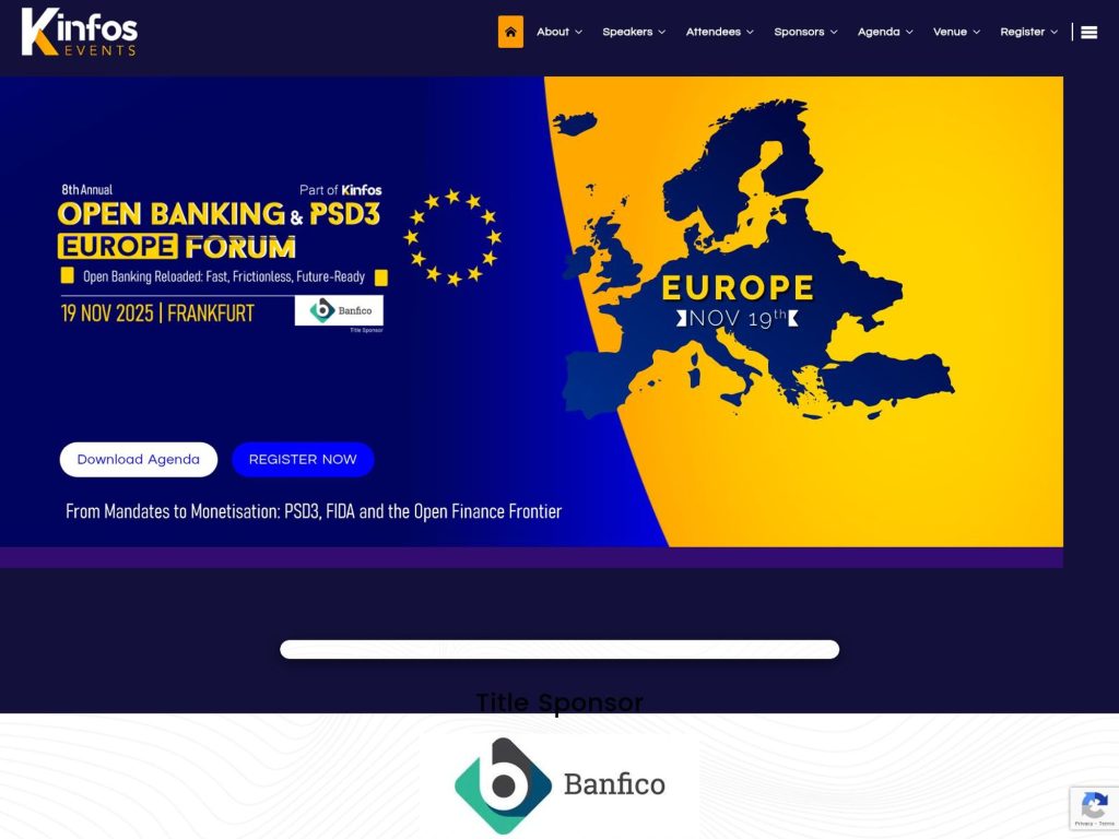 Open Banking & PSD3 Europe Forum website