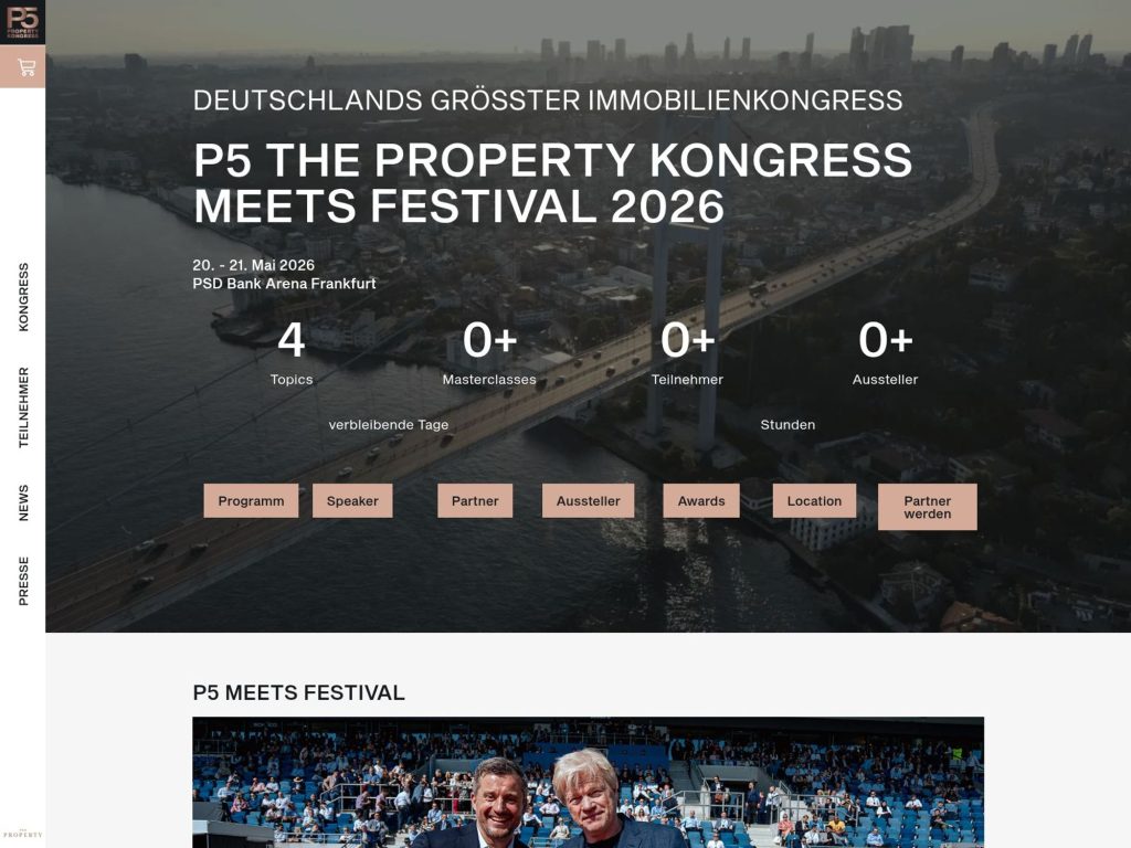 P5 The Property Kongress 2026 website