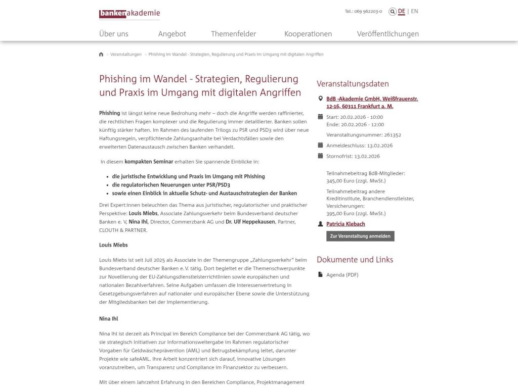 Phishing im Wandel - Strategien, Regulierung und Praxis im Umgang mit digitalen Angriffen website