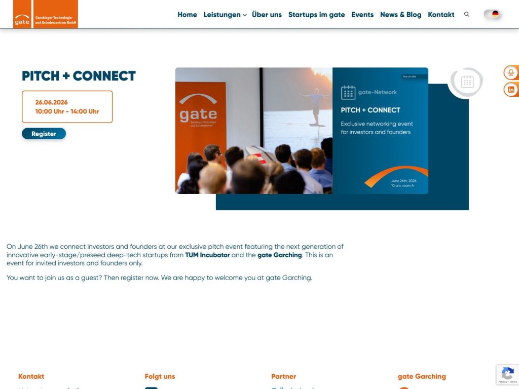 PITCH + CONNECT website