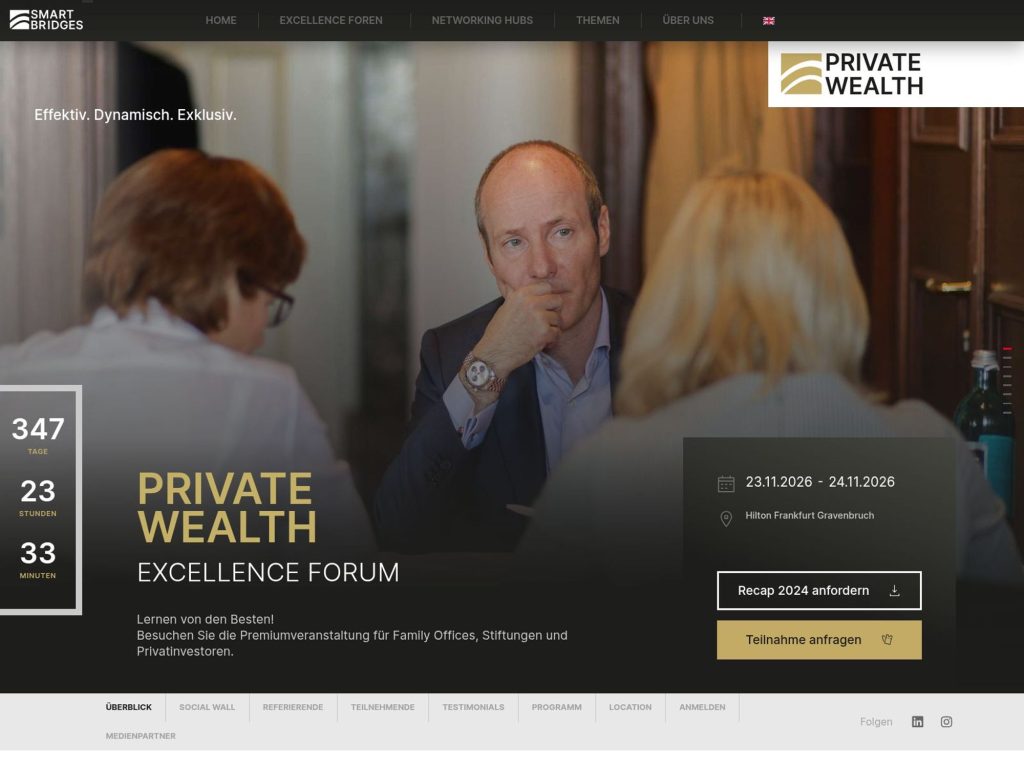Private Wealth Excellence Forum website
