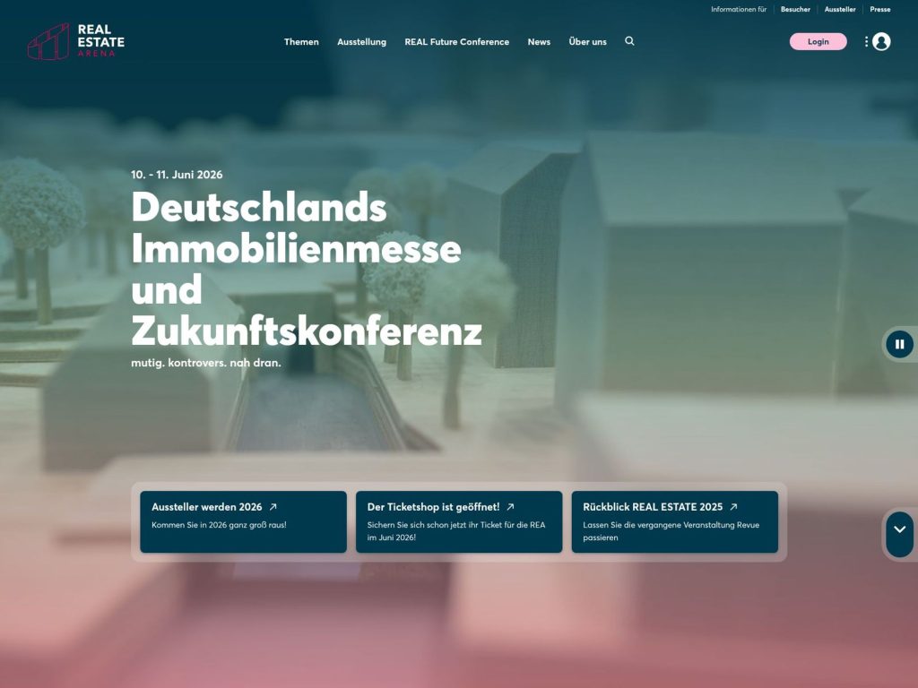 Real Estate Arena 2026 website