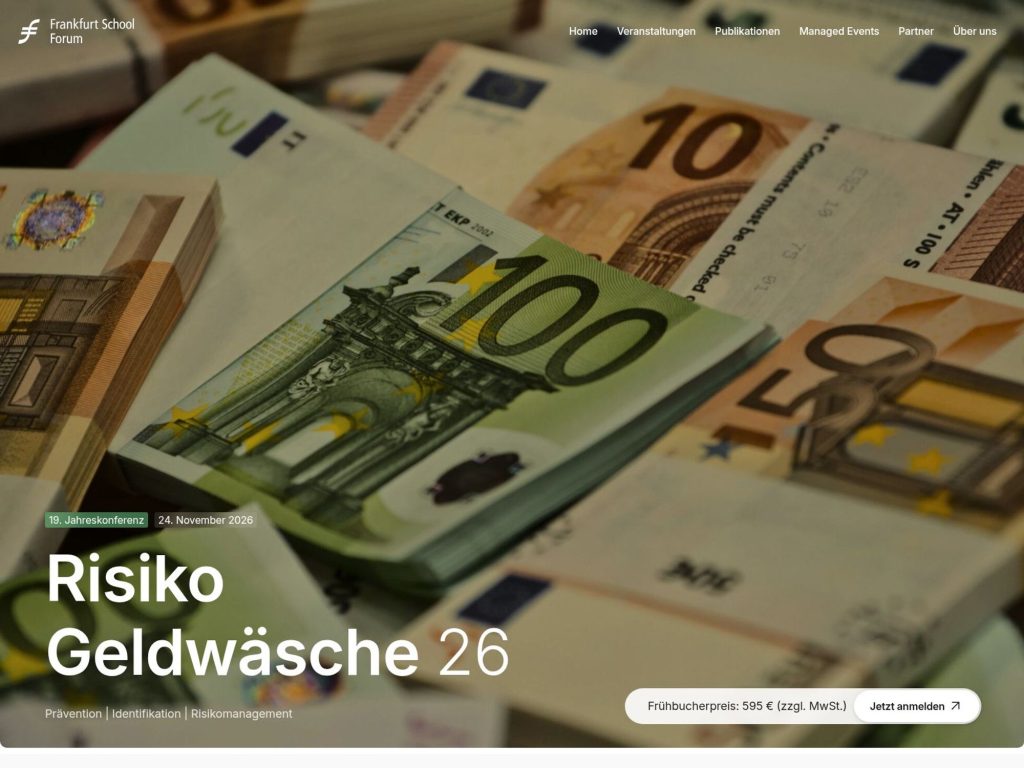 Risiko Geldwäsche 26 website