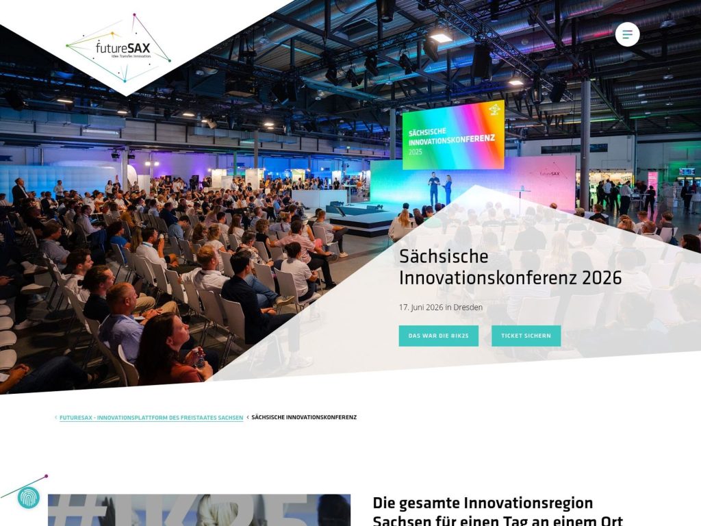 Sächsische Innovationskonferenz website