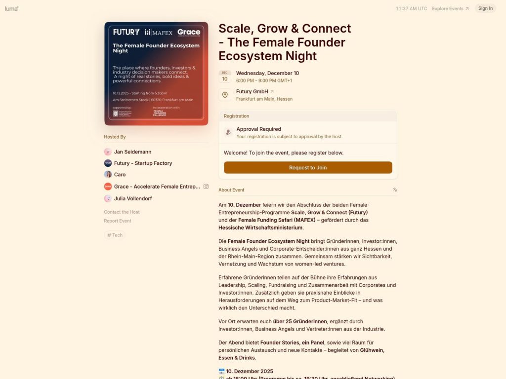 Scale, Grow & Connect - The Female Founder Ecosystem Night DEZ 10 image