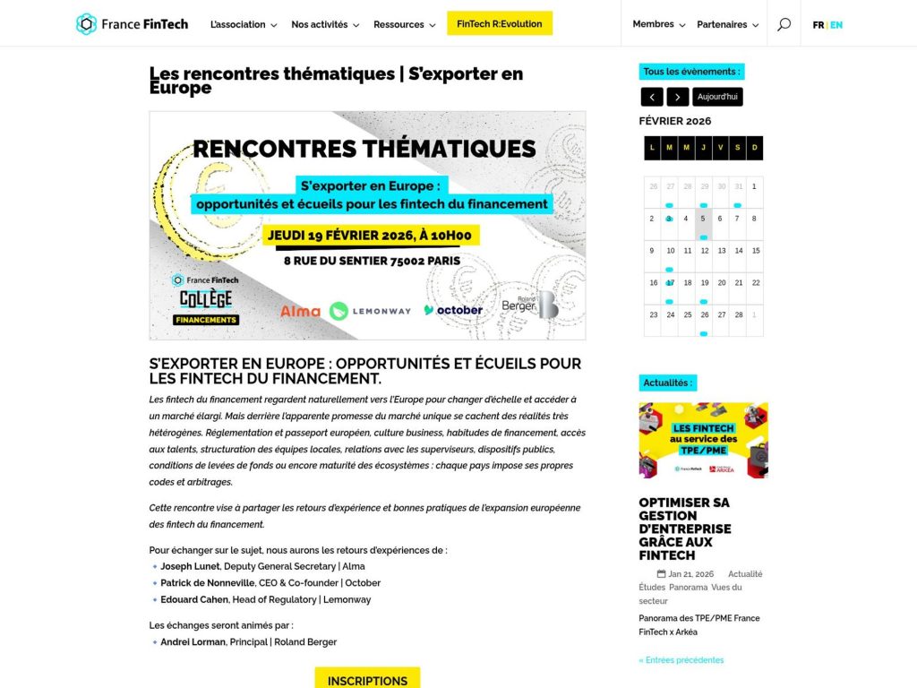 ​S’exporter en Europe : opportunités et écueils pour les fintech du financement website