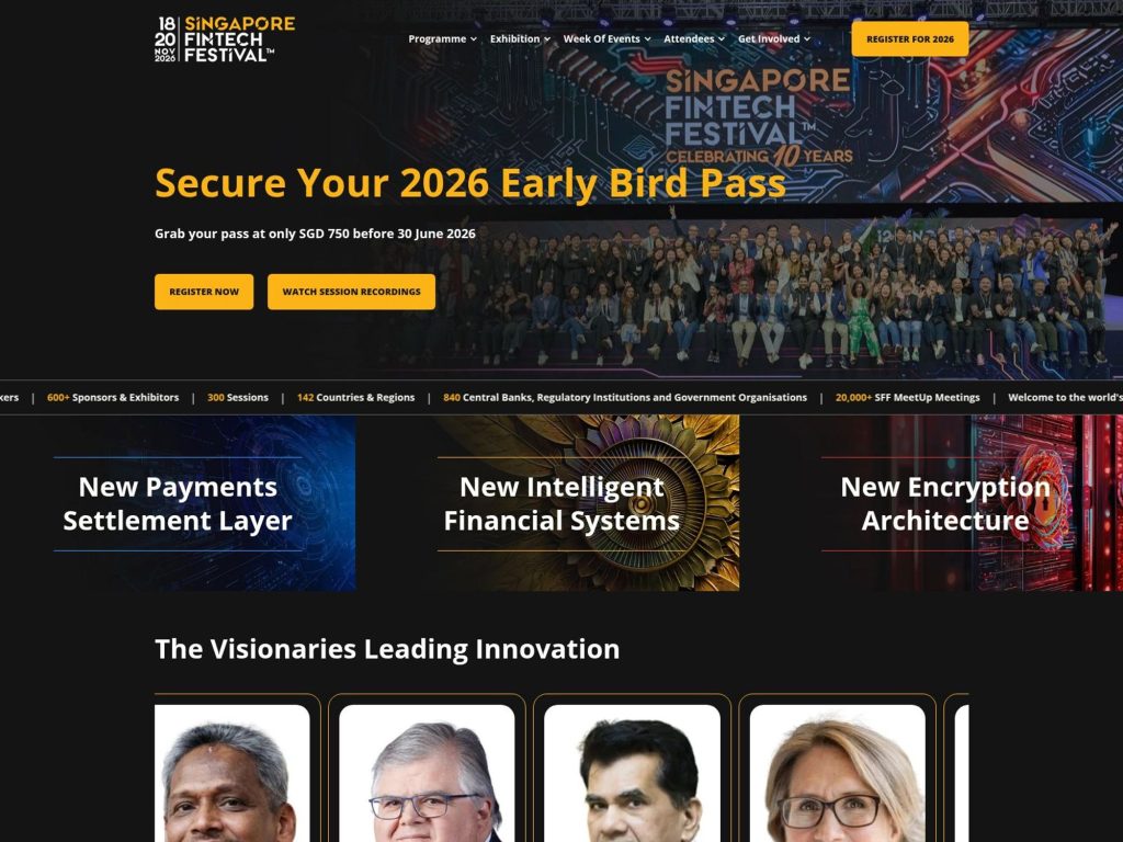 Singapore Fintech Festival 2026 website