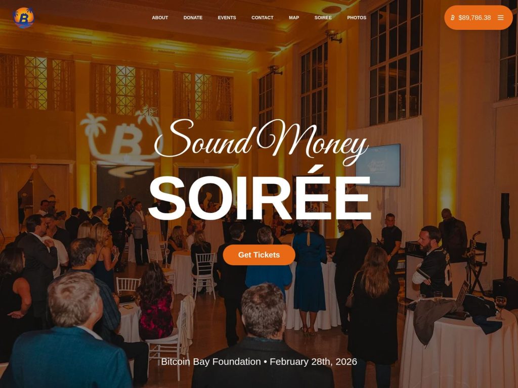 Sound Money Soirée website