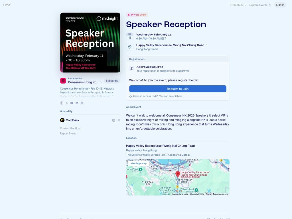 Speaker Reception website