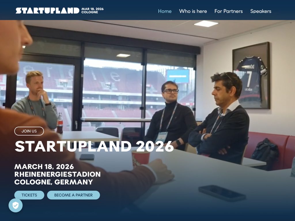 STARTUPLAND 2026 website