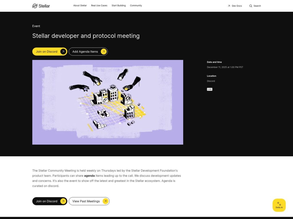 Stellar developer and protocol meeting image