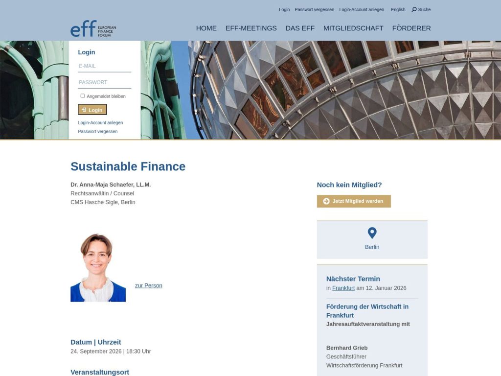 Sustainable Finance website