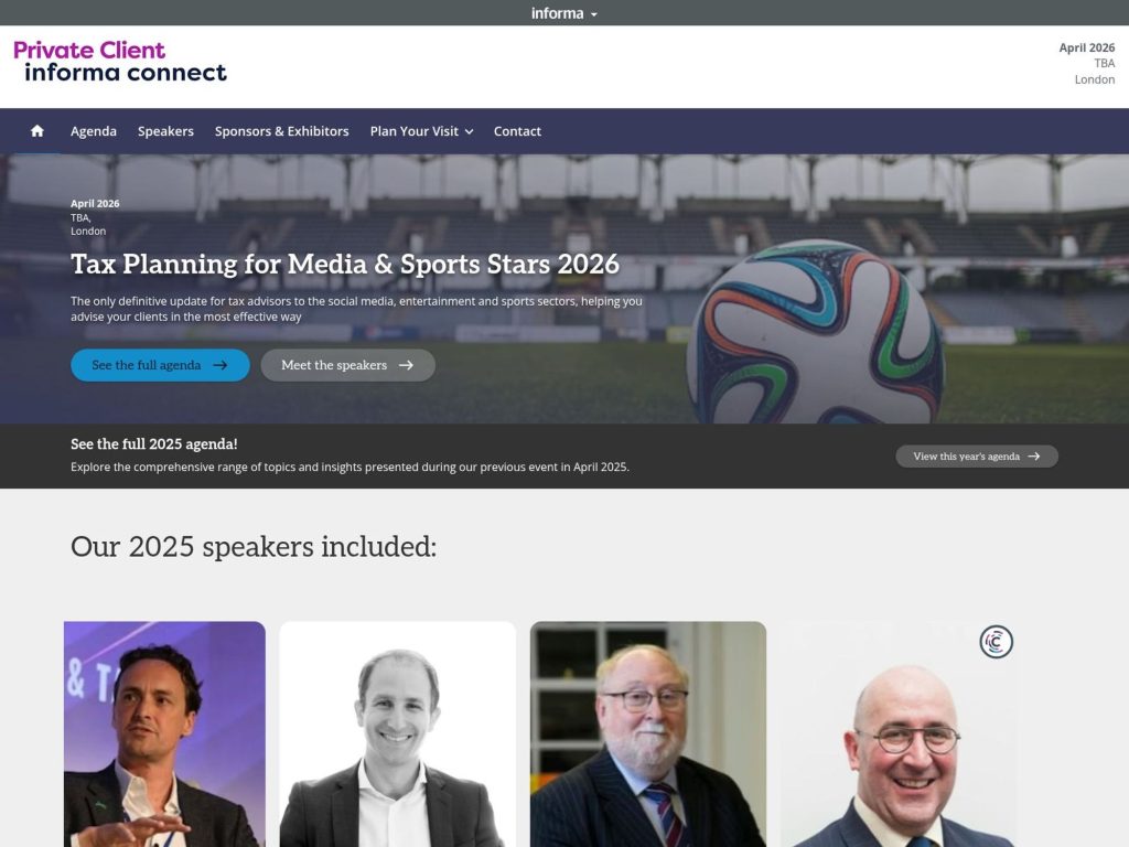 Tax Planning for Entertainers & Sports Stars website