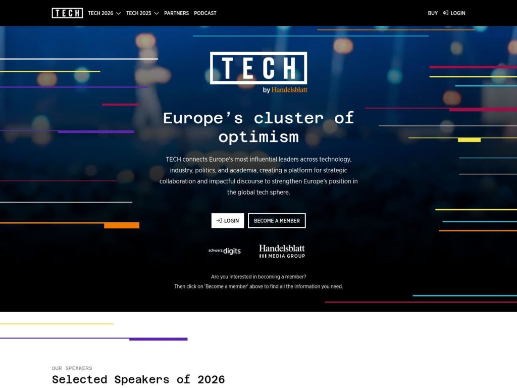 TECH by Handelsblatt website