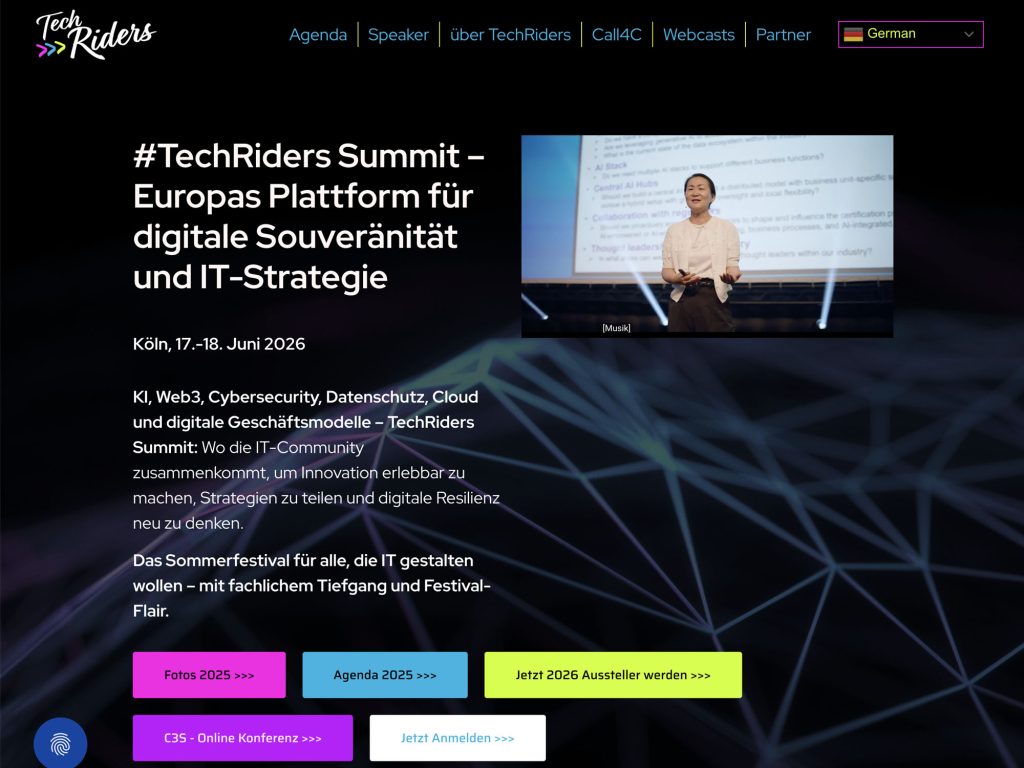 TechRiders Summit website