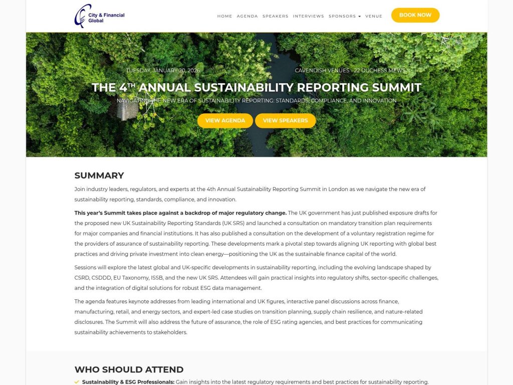 The 4th Annual Sustainability Reporting Summit image